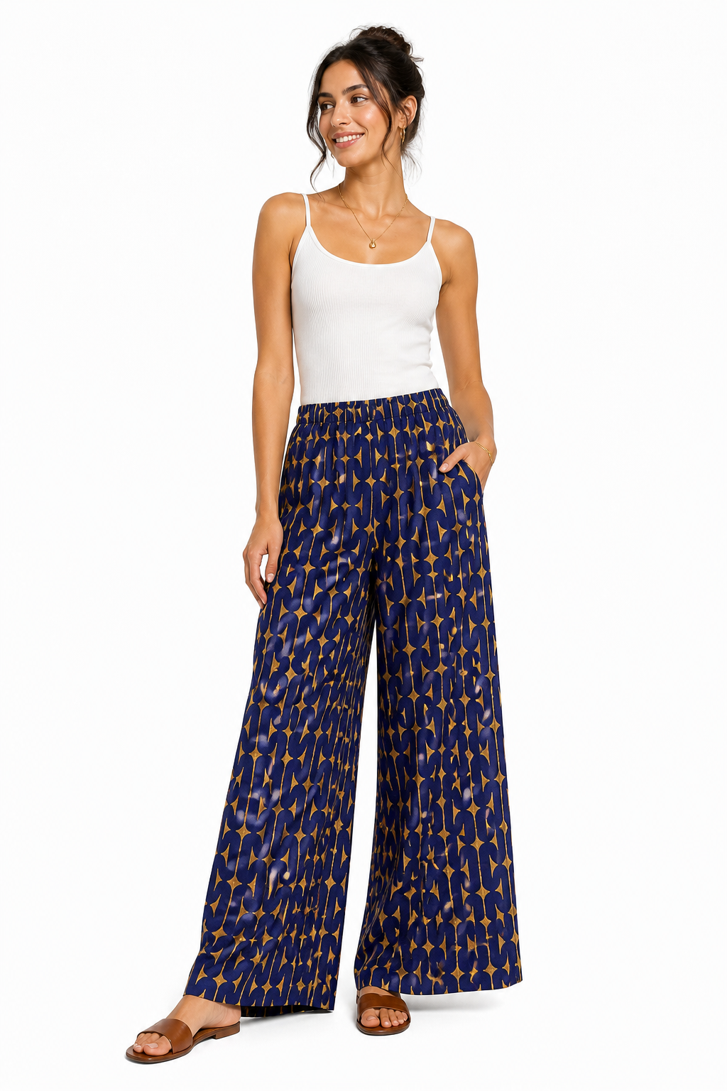 PANTALONE PALAZZ0 LUREX