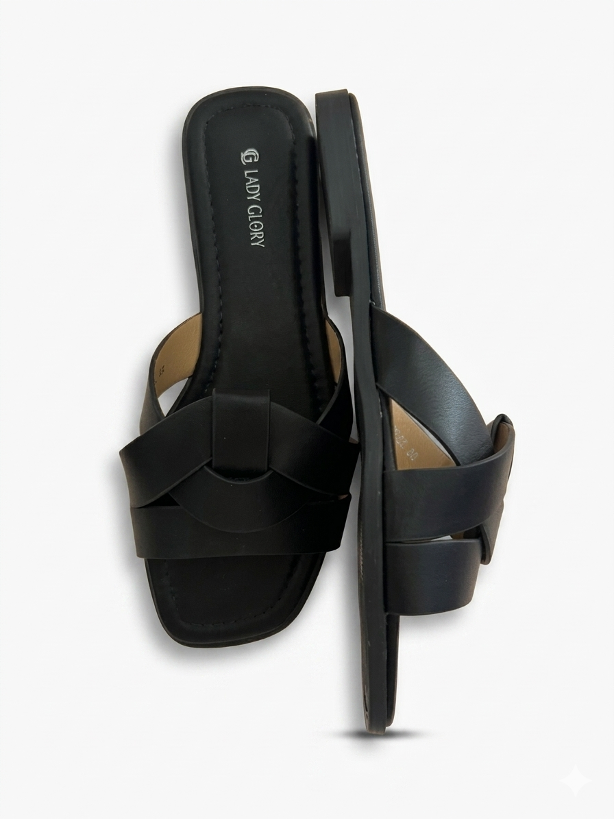 CIABATTINA NERA FLAT