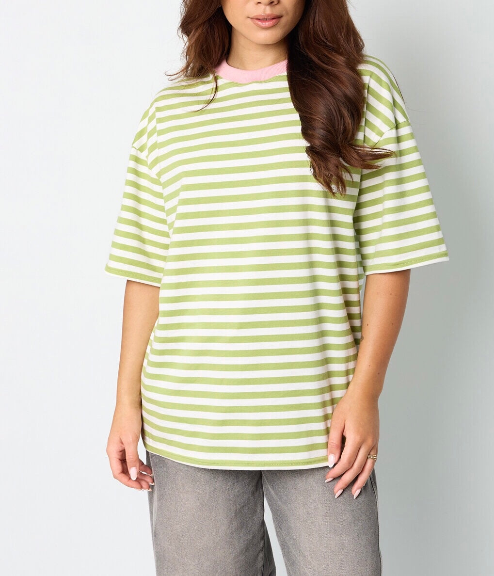 T-SHIRT STRIPES GREEN