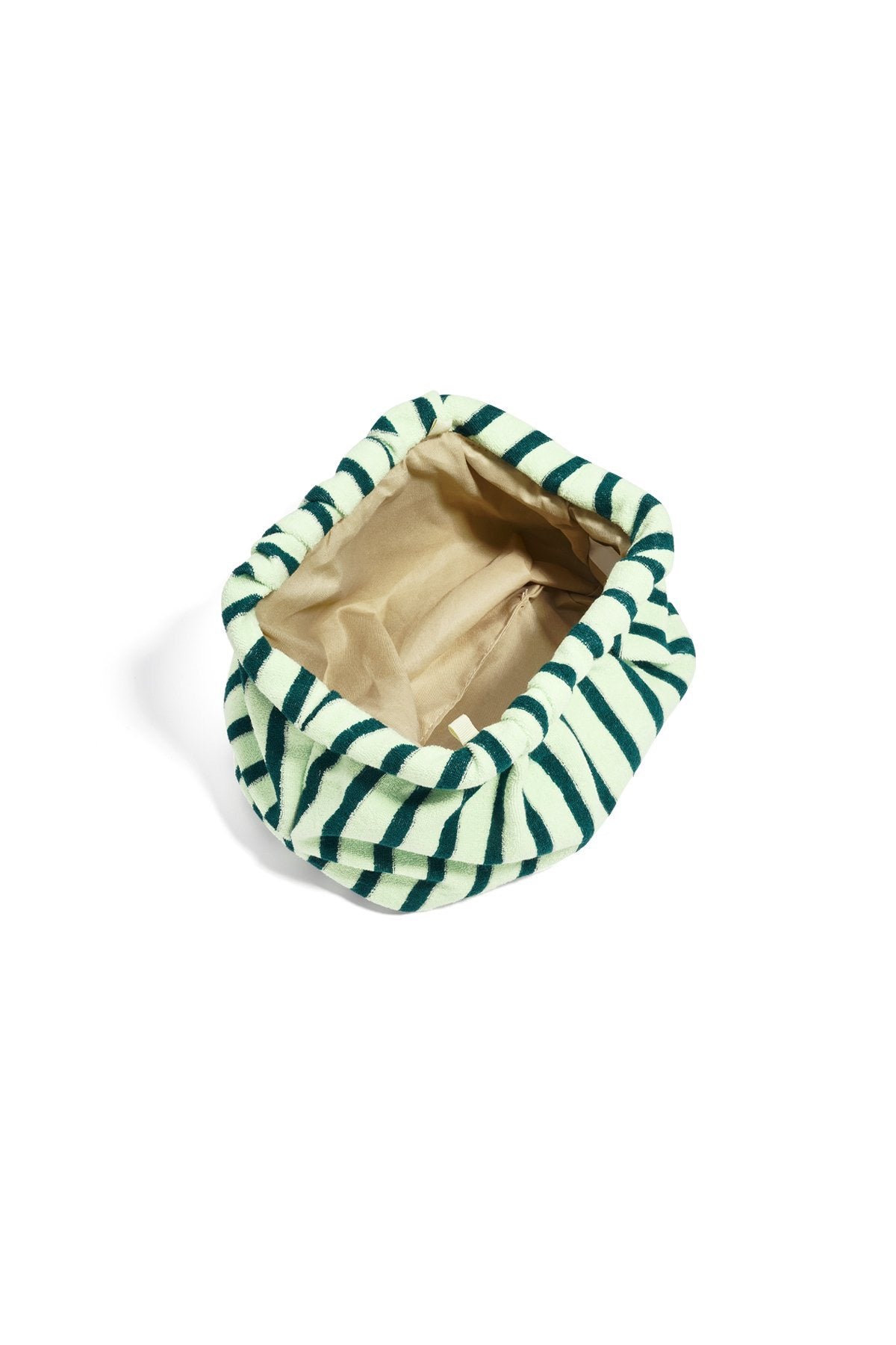 Borsa pouch righe verdi