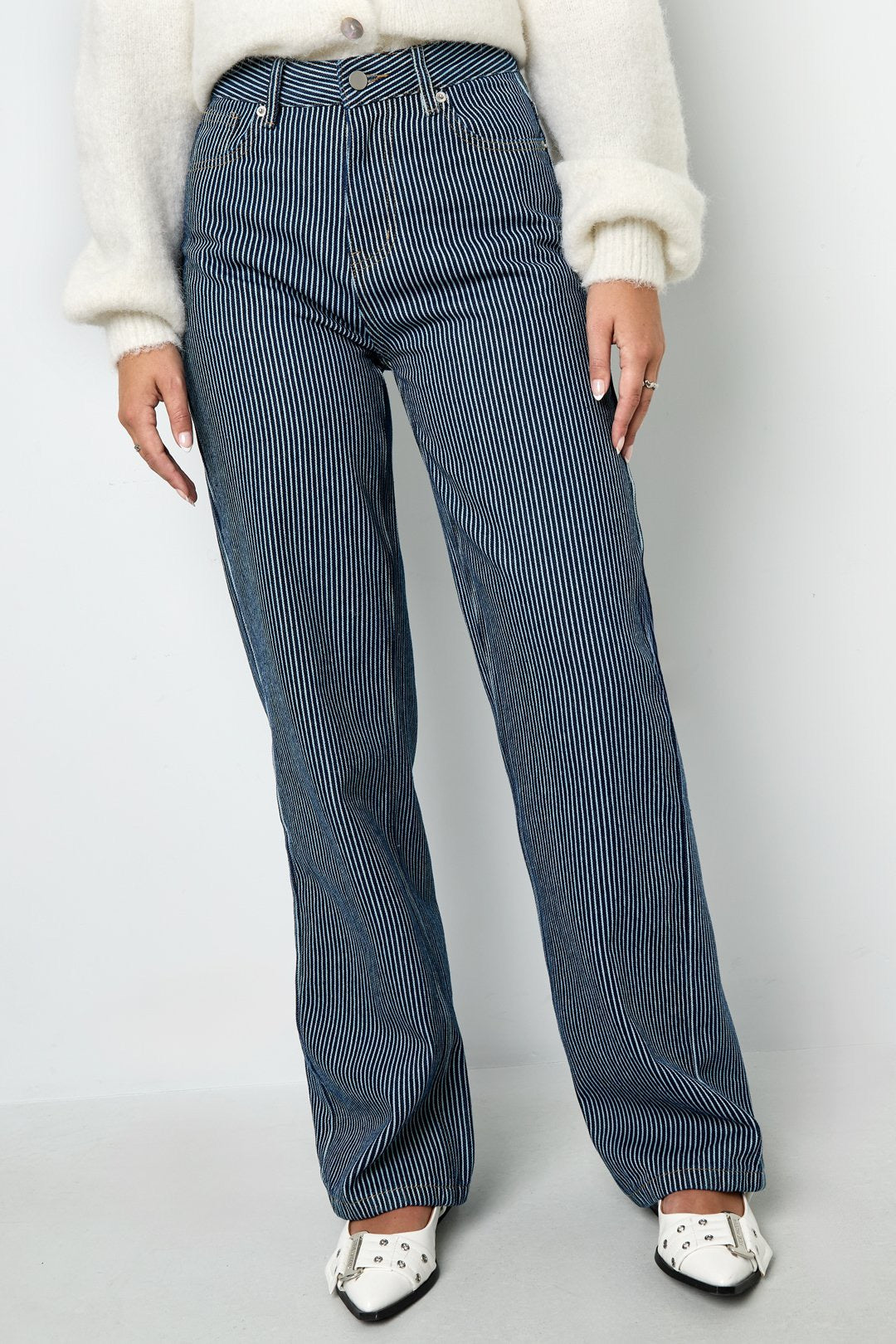 Jeans gessato denim