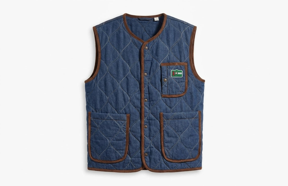 GILET TRAPUNTATO DENIM