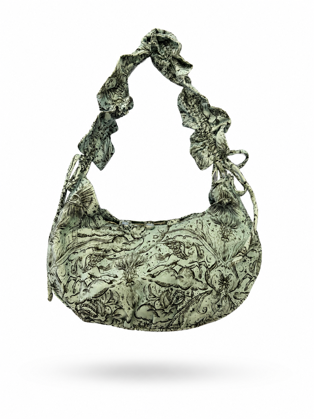 BORSA BAGUETTE TESSUTO