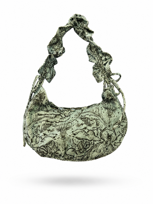 BORSA BAGUETTE TESSUTO