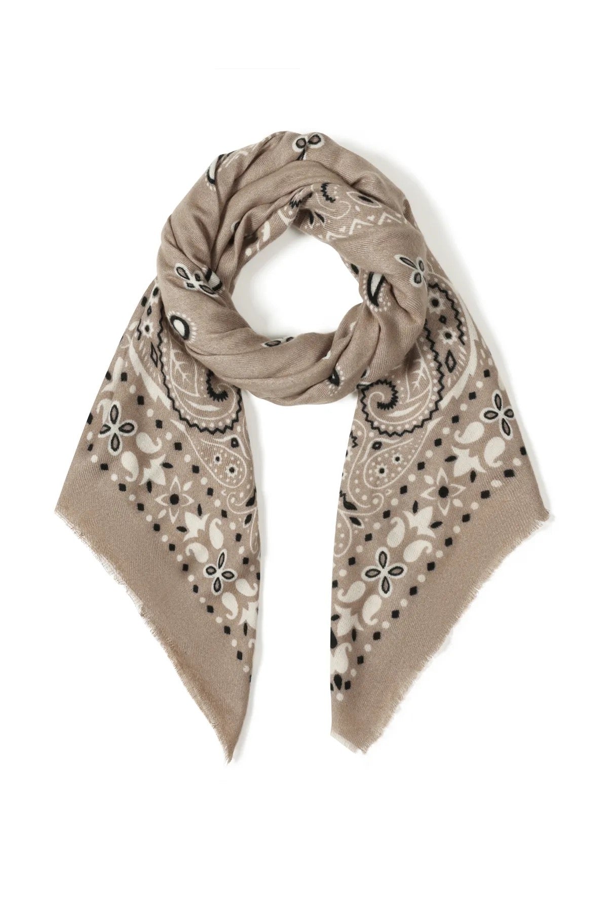 SCIARPA BANDANA BEIGE