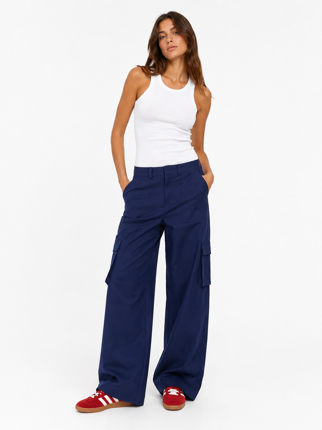 PANTALONE BLU CARGO