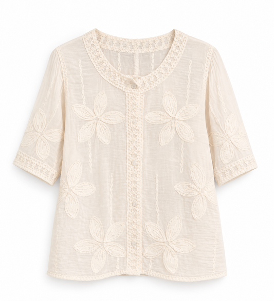 CAMICIA COTONE RICAMATA