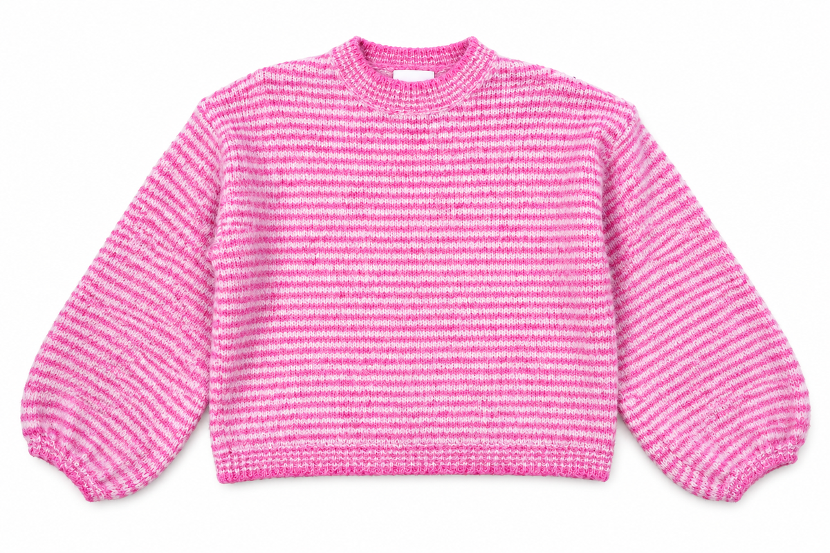 MAGLIONE RIGHE PINK