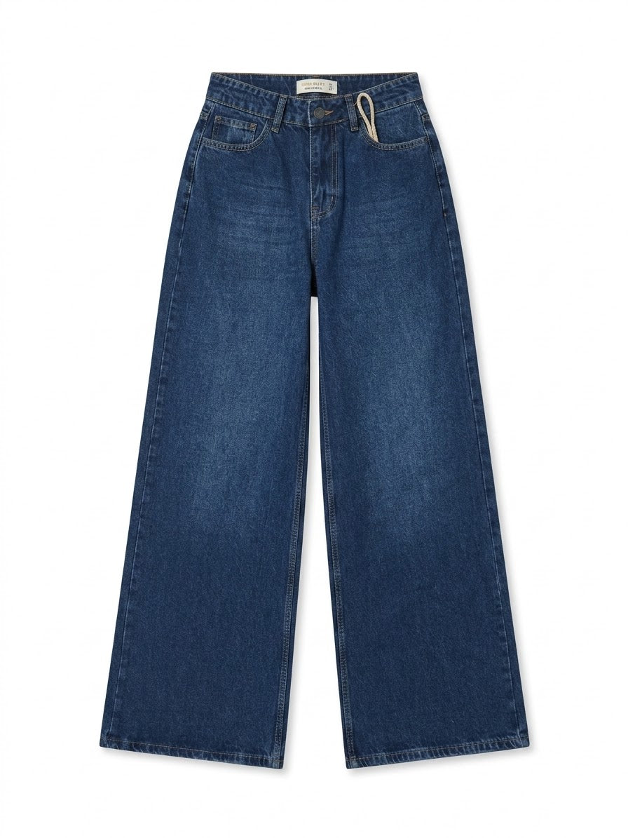JEANS PALAZZO RICAMO