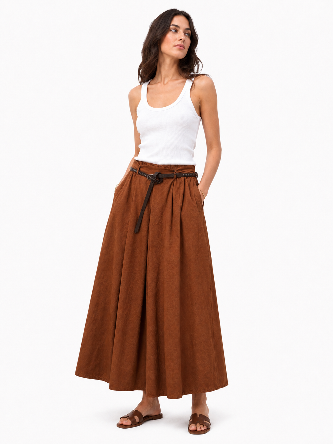 Pantalone palazzo ruggine