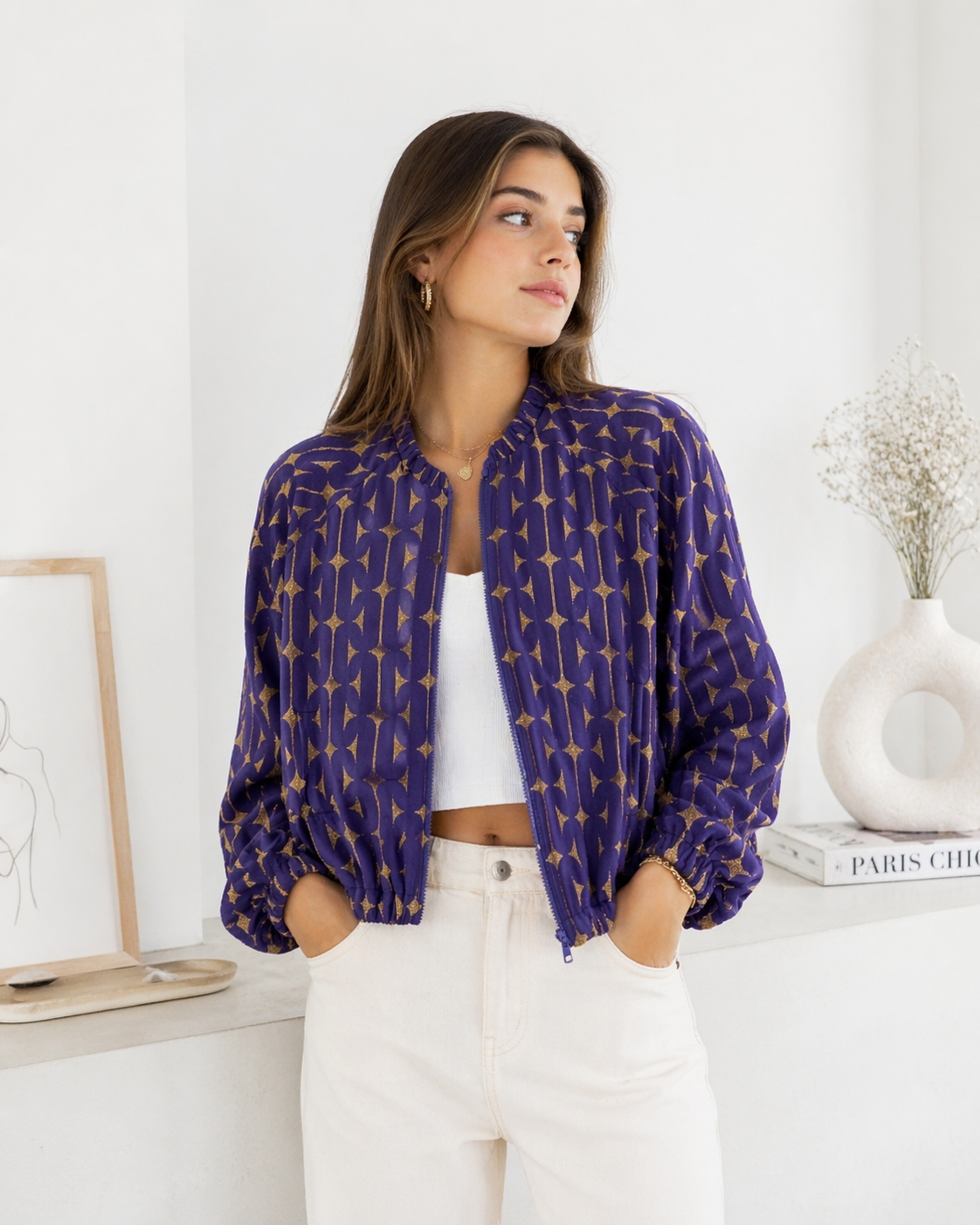 Bomber catena lurex