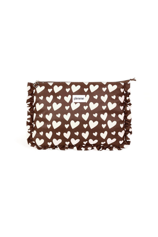 Maxy pochette hearts brown