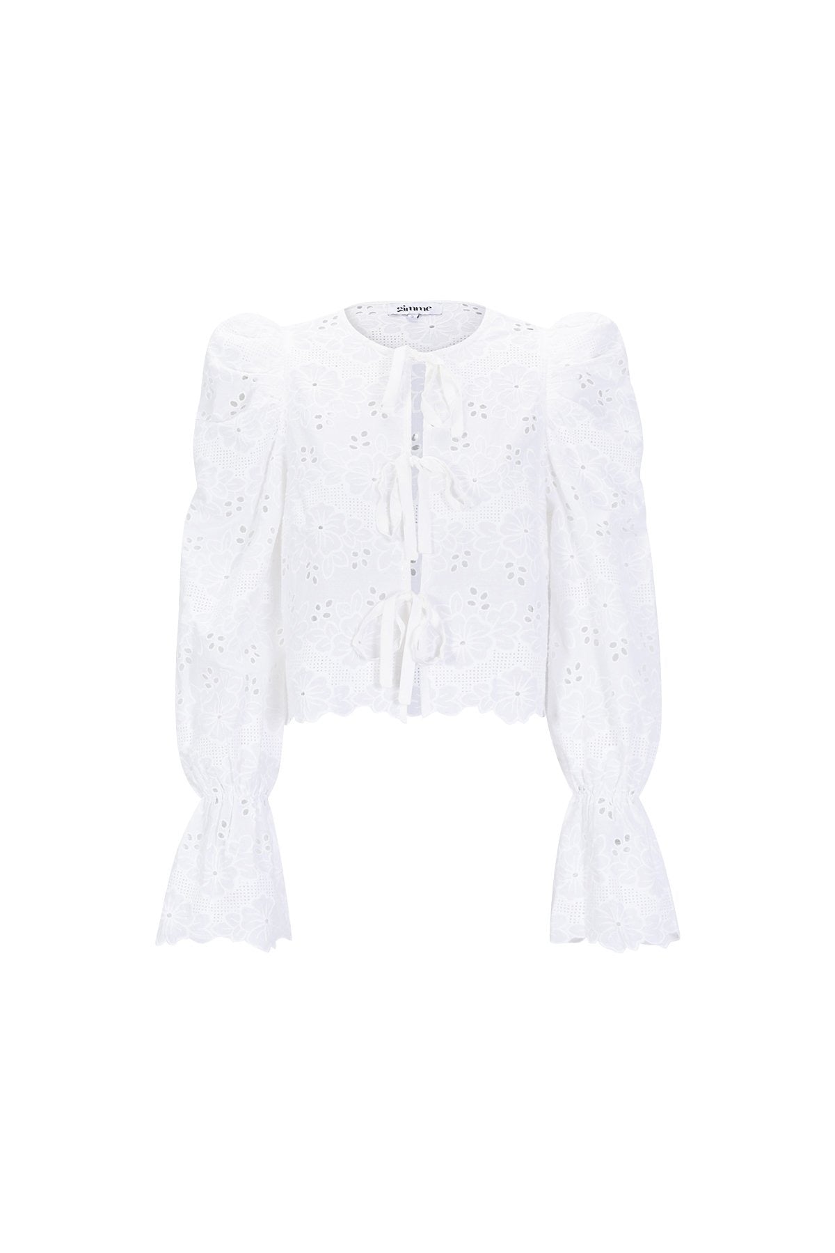 Camicia fiocco sangallo