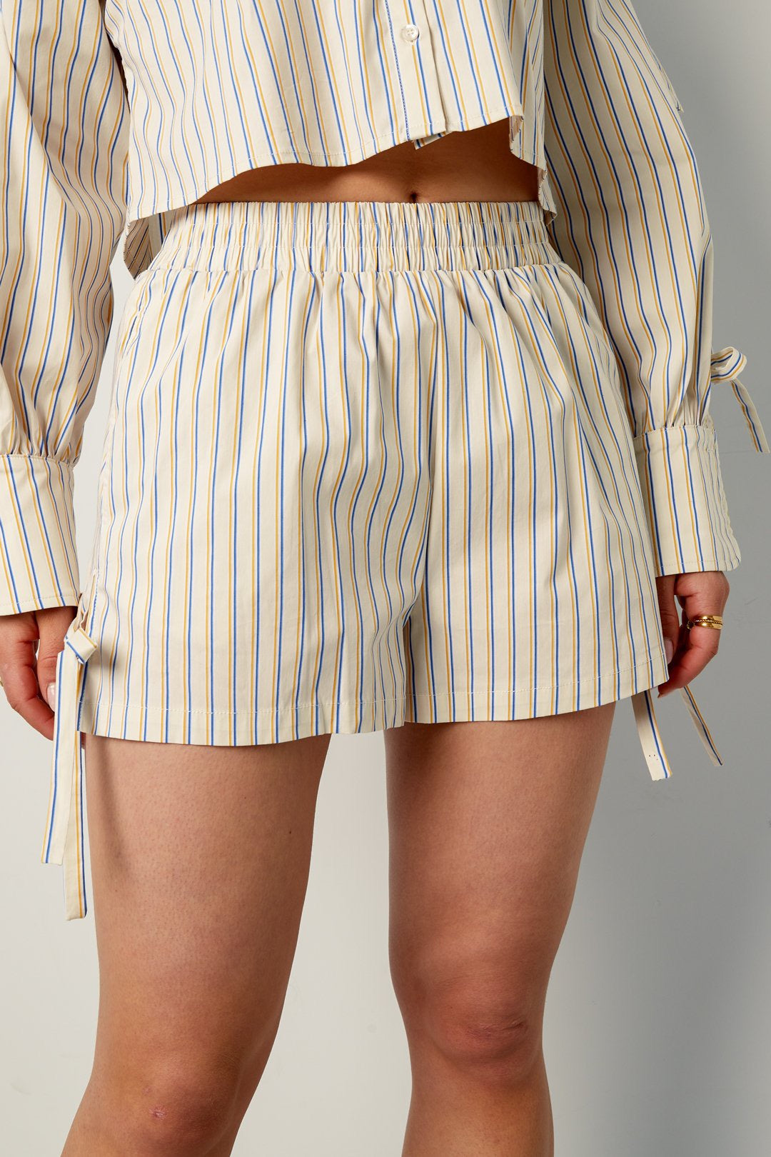 SHORTS COTONE RIGHE