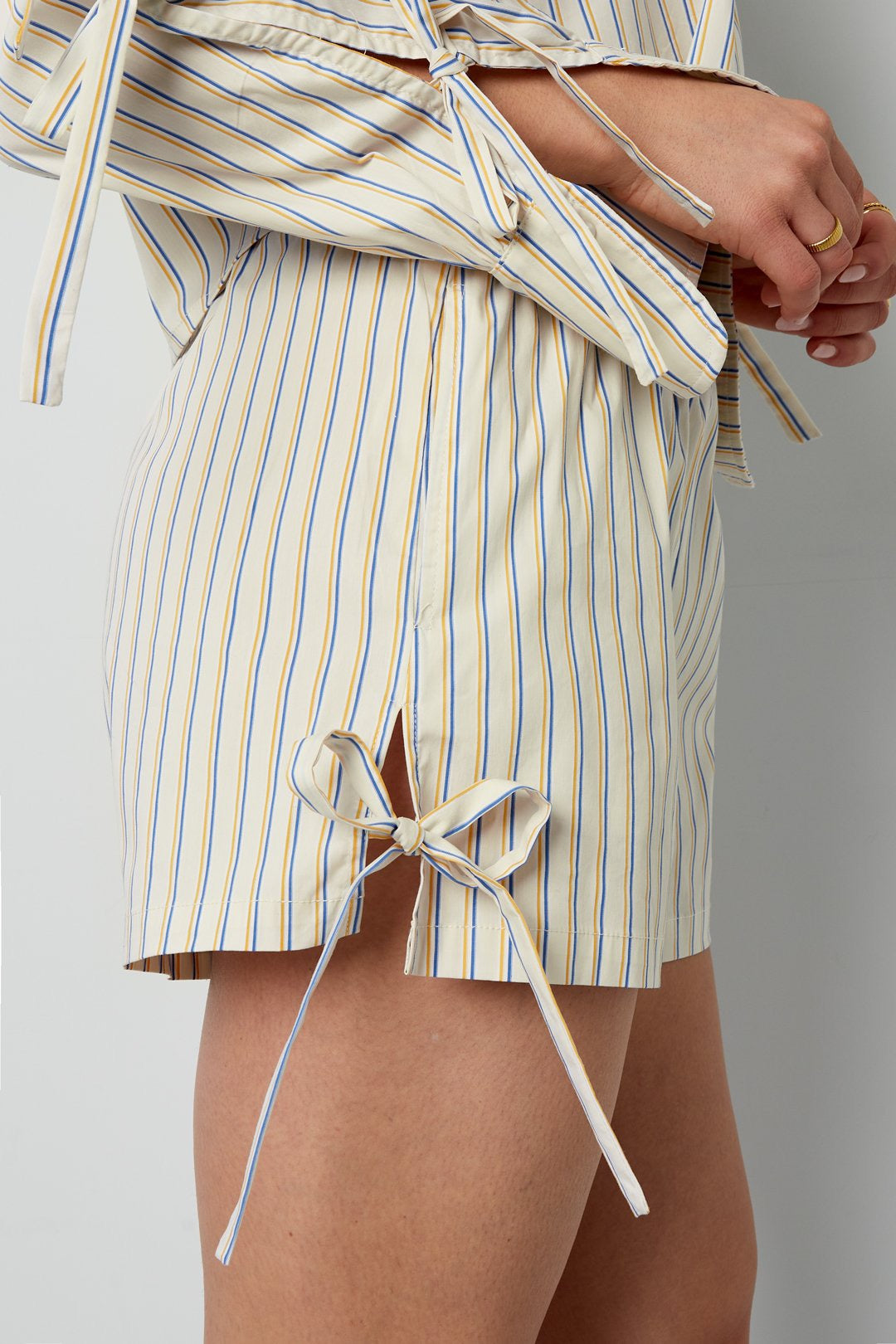 SHORTS COTONE RIGHE