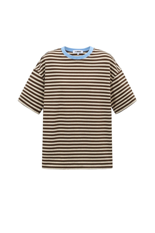 T-SHIRT STRIPES BROWN